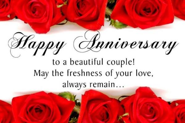 Happy Anniversary To A Beautiful Couple !