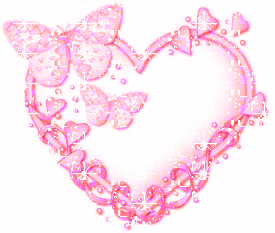 Heart And Butterflies Glitter Image