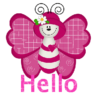 Hello Cute Butterfly Animated Pic 