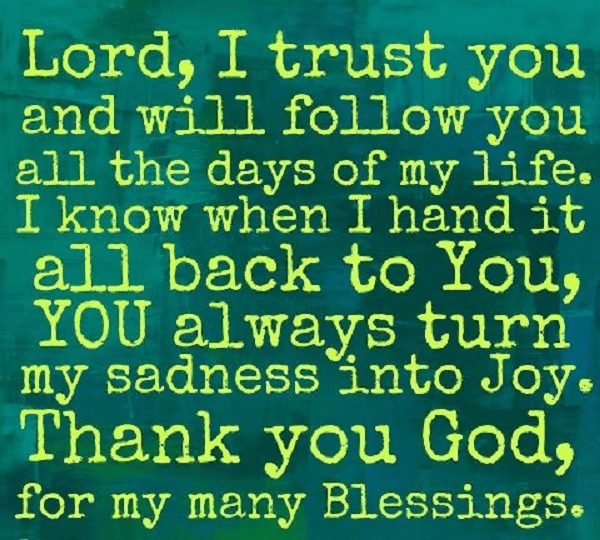 Thank You God For My Many Blessings