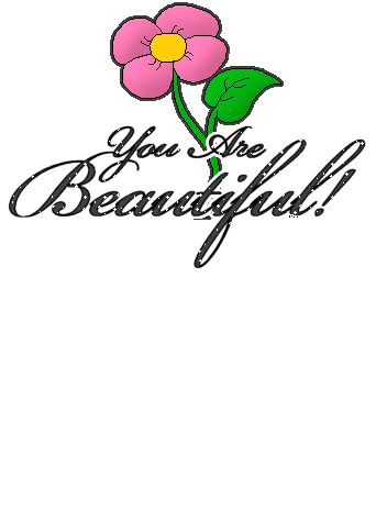 You Are Beautiful Animated Flower Graphic