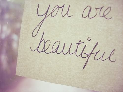 Your Are Beautiful Note Graphic