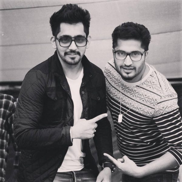 Black And White Image Of Babbal Rai And Jassi Gill