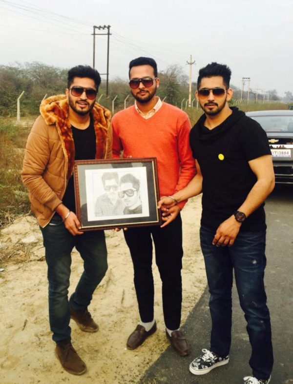 Jassi Gill And Babbal Rai With Fan