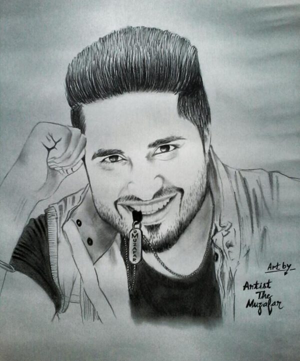 Pencil SKetch Of Jassi Gill