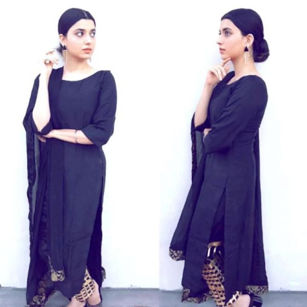 Nimrat Khaira In Black Suit