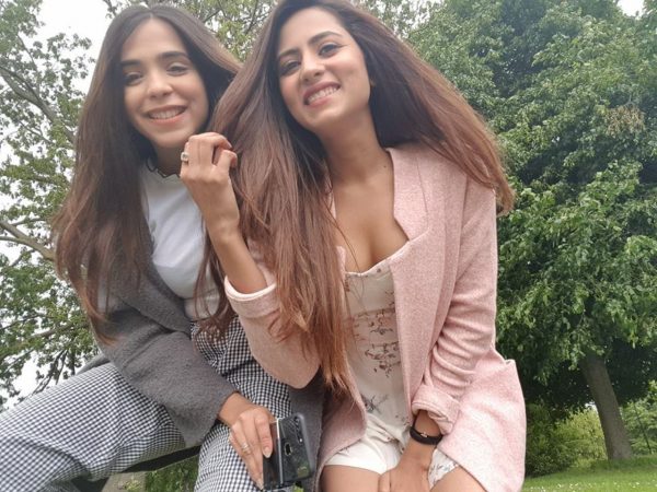 Sargun Mehta With Her Friend