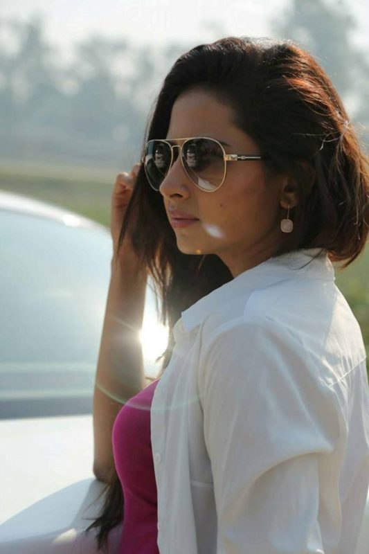 Side Pose Of Sargun Mehta