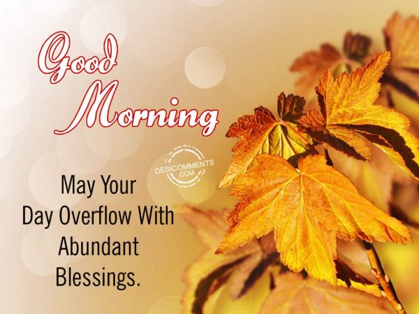 Good Morning – May Your Day Overflow