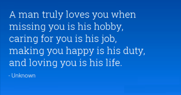 A Man Truly Loves You