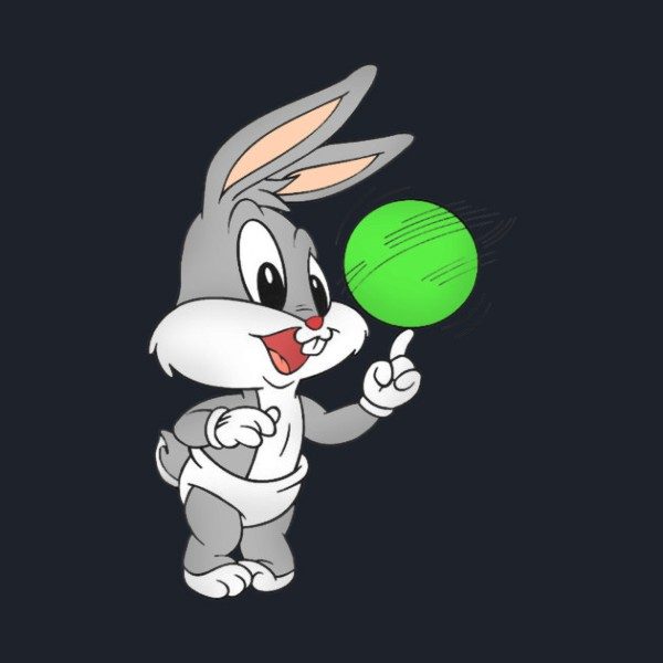 Baby Bugs Bunny Playing With Ball