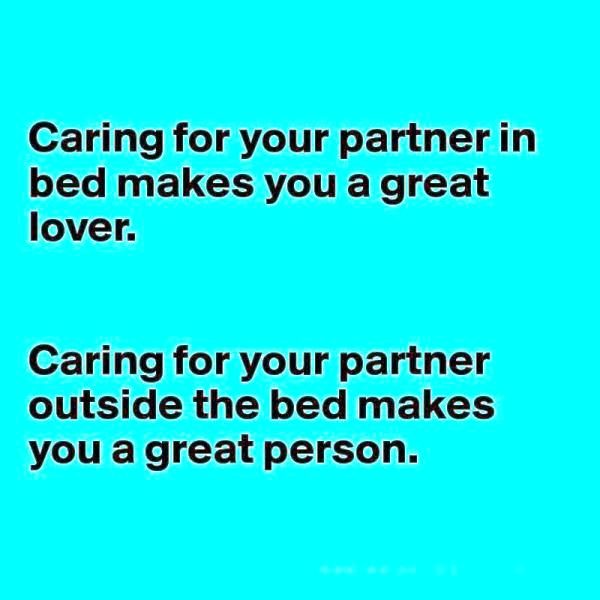 Caring For Your Partner In Bed Makes