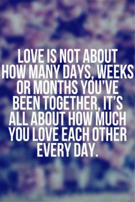 Love Is Not About How Many Days