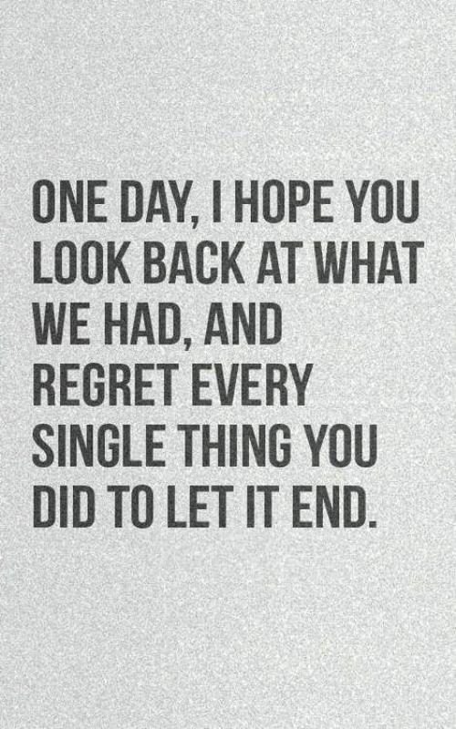 One Day I Hope You Look Back