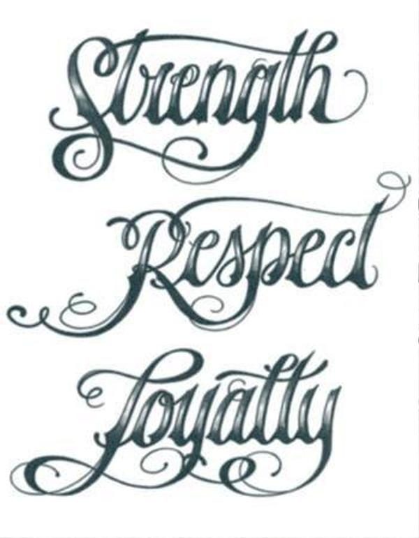 Strength Respect Loyalty