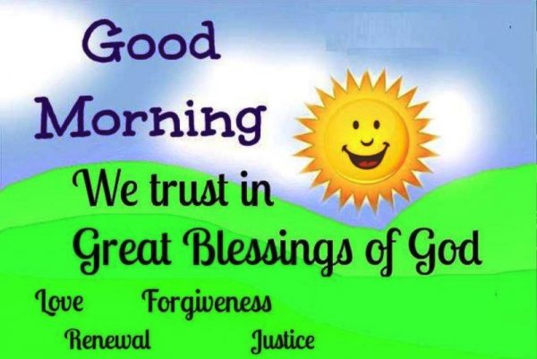 We Trust In Great Blessings Of God