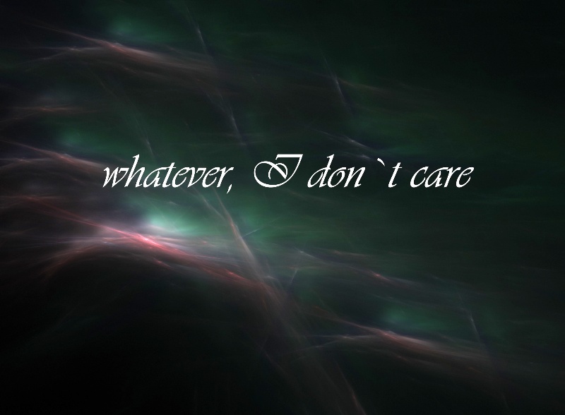 Whatever I Don’t Care