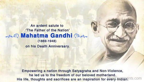 An Ardent Salute To Mahatma Gandhi