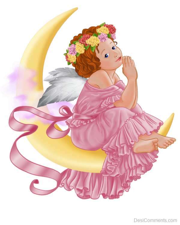 Angel Sitting On The Moon