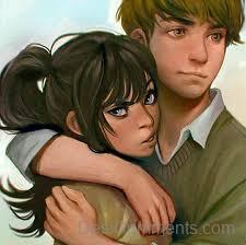 Animated Guy Hugging Girl