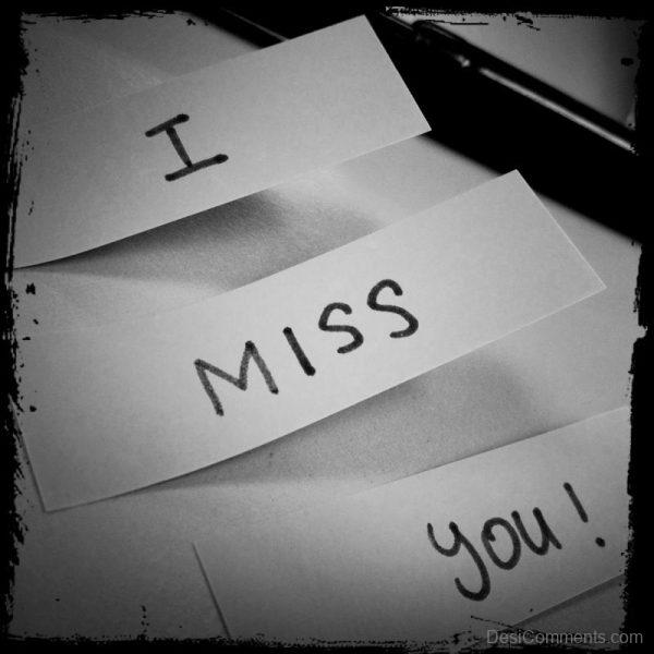 I Miss You Written On Sticky Notes