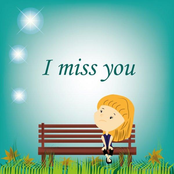 I Miss You Cartoon Image