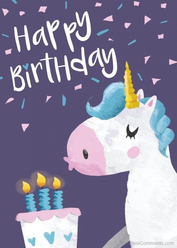 Beautiful  Unicorn Birthday Wish