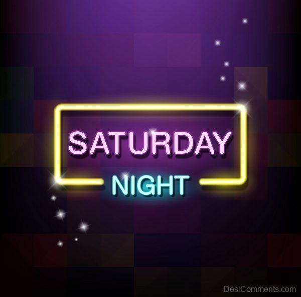 Saturday Night Glowing Sign