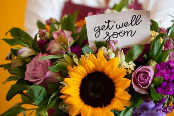 Get Well  Soon With Flowers
