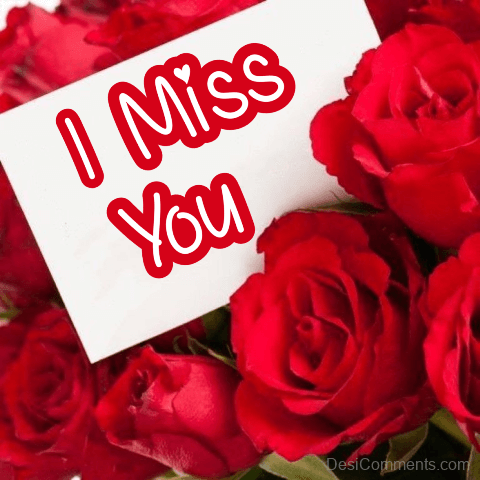 I Miss You  With Red Roses