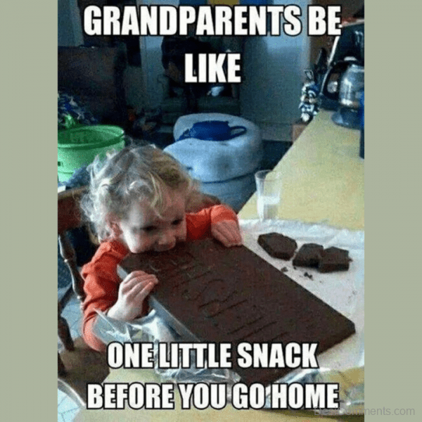 Grandparents Getting Snack