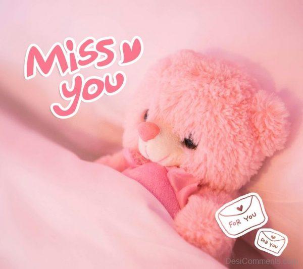 Miss You Pink Teddy Image