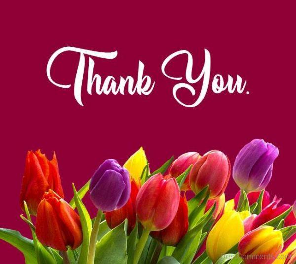 Thank You  With Flowers