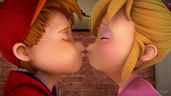 Alvin Kissing His Girlfriend
