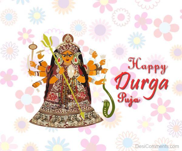 Animated Happy Durga Pooja