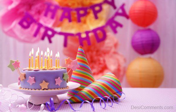 Birthday  Purple Cake