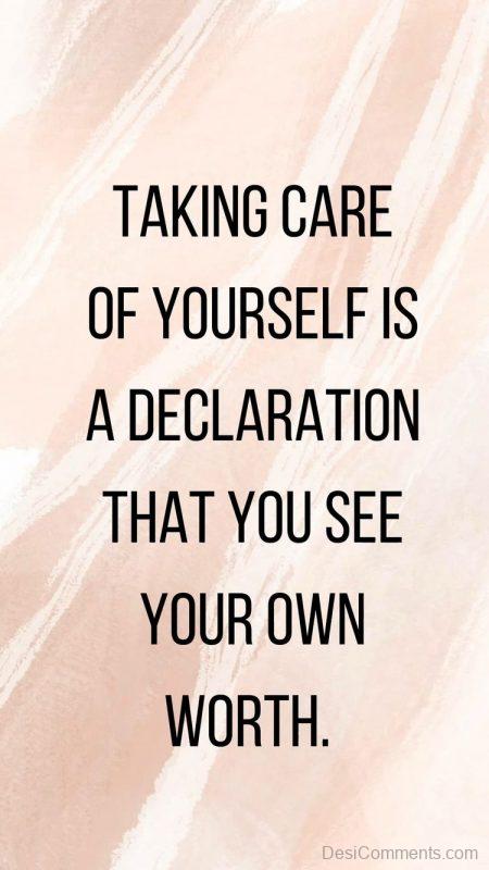 A Declaration That You See Your Own Worth