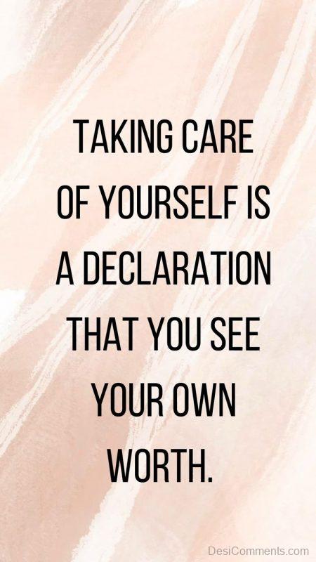 A declaration That You See Your Own Worth