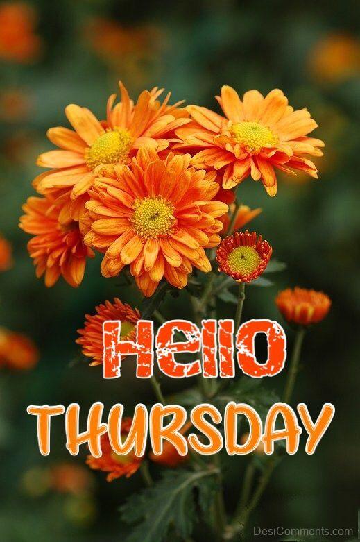 Hello Thursday With Yellow Flowers