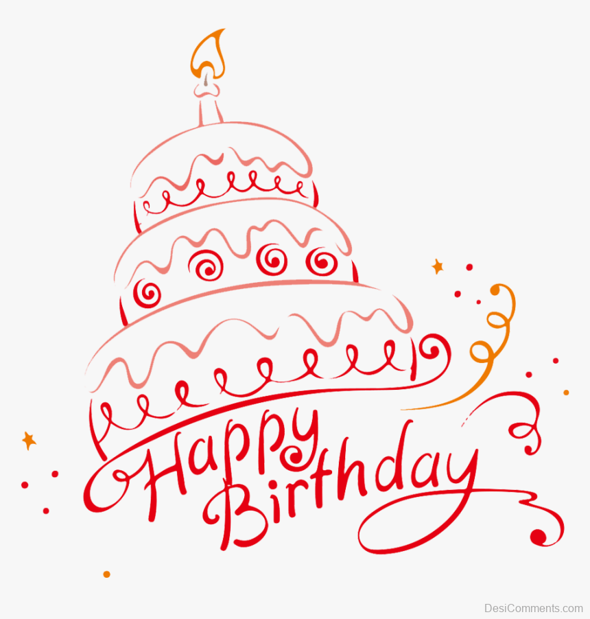 Birthday Girl Bw - Line Drawing Happy Birthday Girl, HD Png Download ,  Transparent Png Image - PNGitem