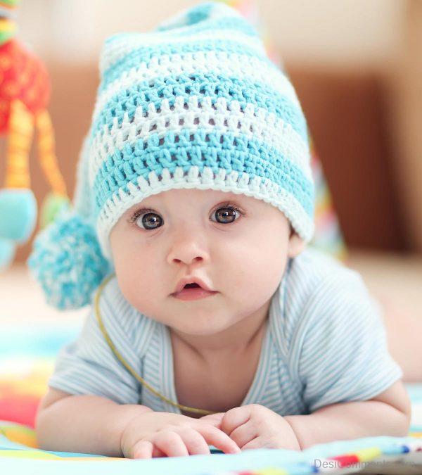 Baby Boy In Blue Cap