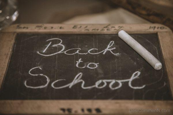 Back To School Written With Chalk