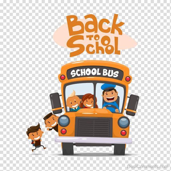 School Bus Taking Children To School