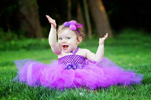 Baby Girl In Purple