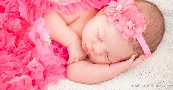 Baby In Pink Gown