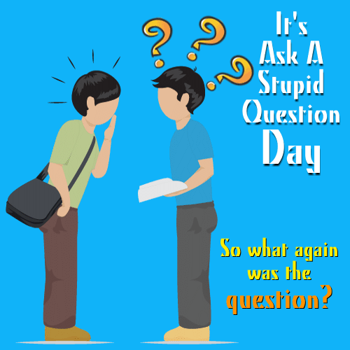 Here’s Wishing You A Happy Ask a Stupid Question Day