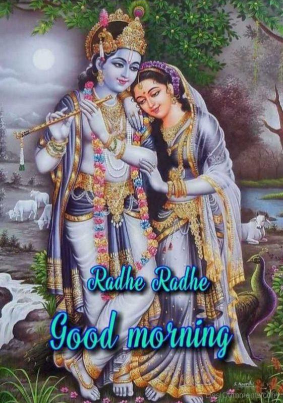 Beautiful Radha Sri Krishna Good Morning Pic
