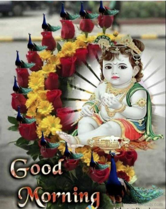 Beautiful Sri Krishna Good Morning Picture