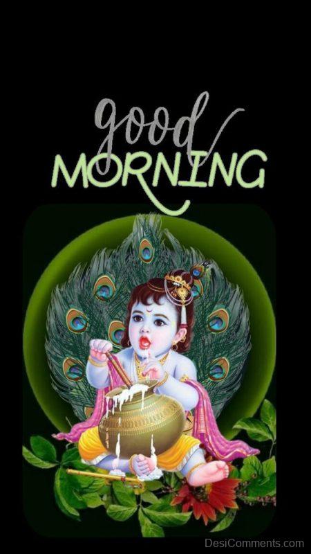 Beautiful Sri Krishna Good Morning Image