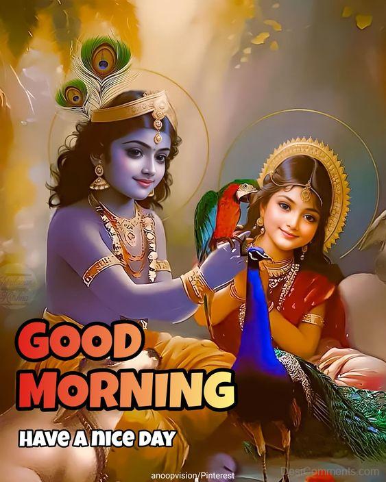 Beautiful Sri Radha Krishna Good Morning Pic